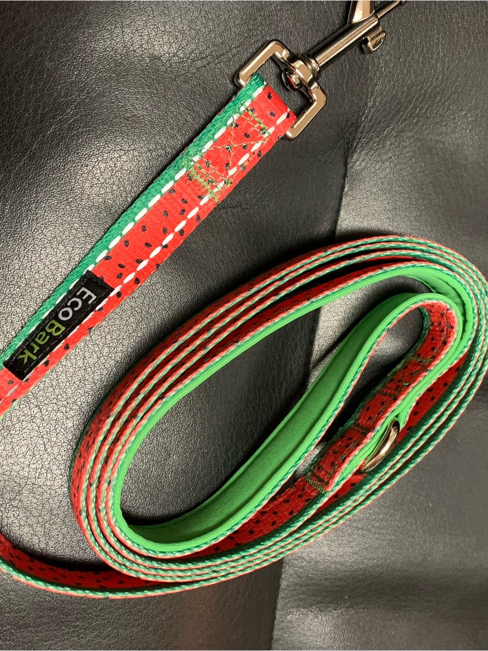 EcoBark Red and Green Polka Dot Dog Leash